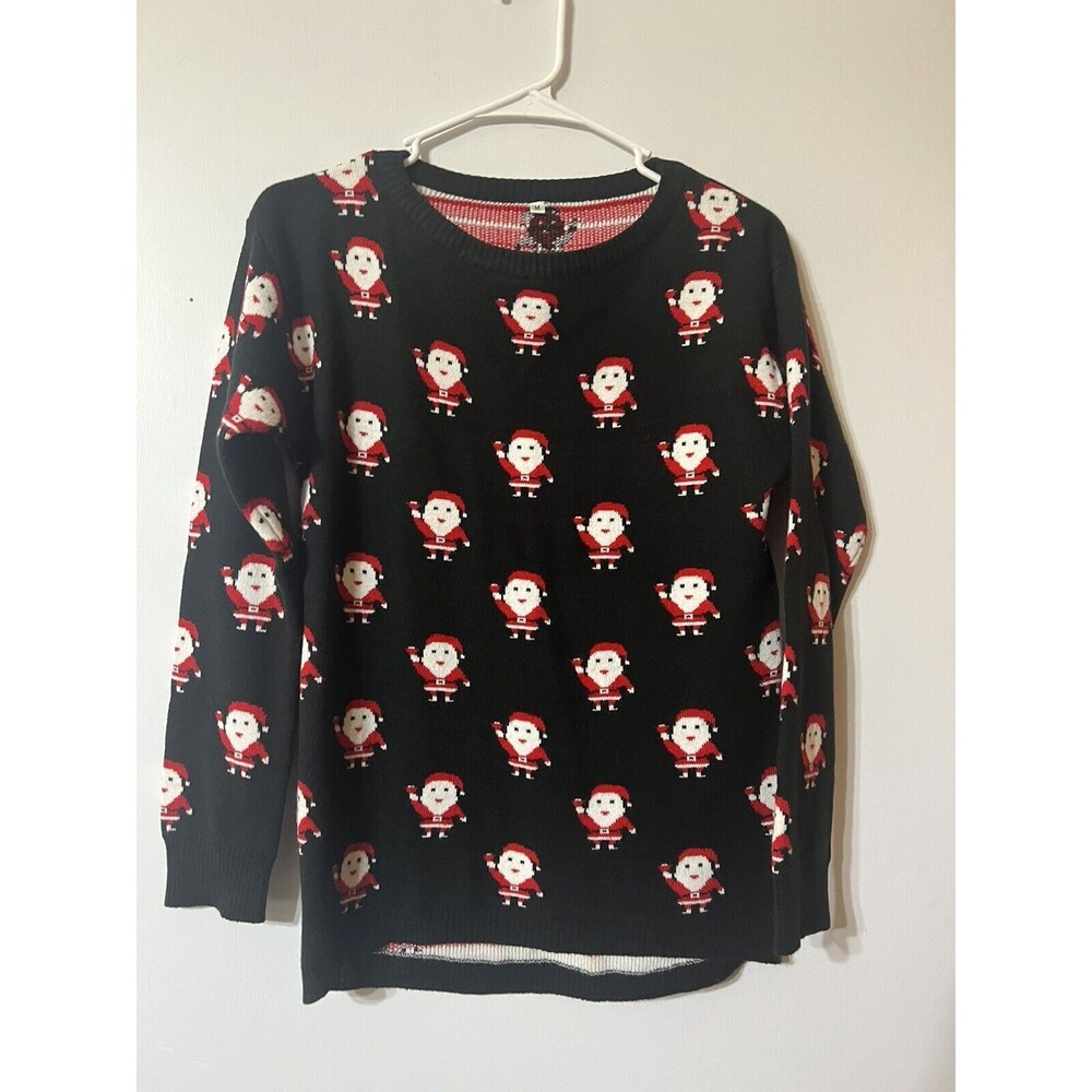 Santa Claus Women's Christmas Sweater Ugly Holiday Party Size Medium